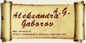 Aleksandra Gaborov vizit kartica